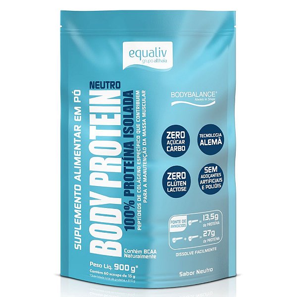 Body Protein Isolado Neutro 900g Sache - Equaliv