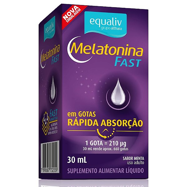 Melatonina Fast 210 Mcg 30 Ml Gotas Sabor Menta - Equaliv