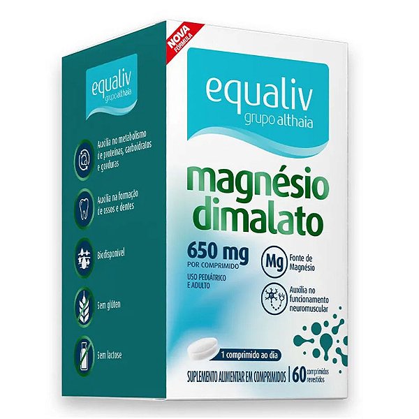 Magnesio Dimalato 650 Mg 60 Tabs - Equaliv