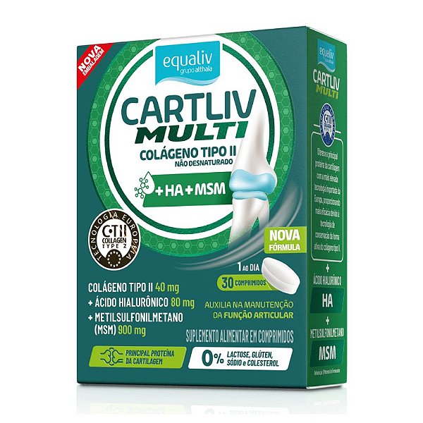 Cartliv Multi Colageno Tipo II 30 Tabs - Equaliv