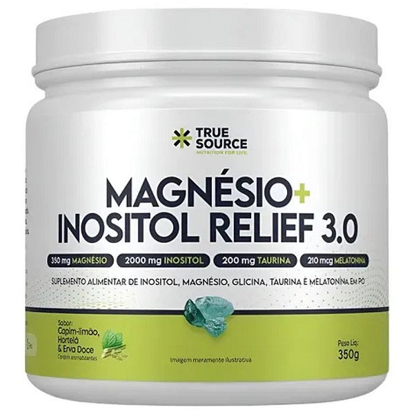 Magnesio Inositol Relief 3.0 350g Capim Limao - True Source