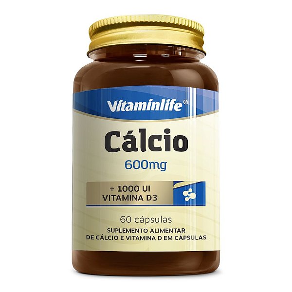 Calcio 600 Mg Vitamina D3 1000Ui 60 Caps - Vitaminlife