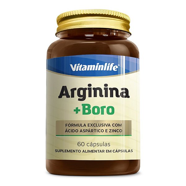 Arginina Boro Acido Aspartico Zinco 60 Caps - Vitaminlife