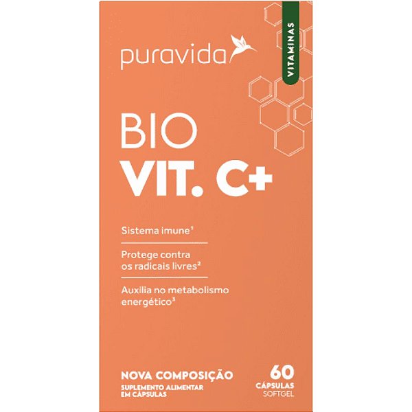 Bio Vit C+ Vitamina C 60 Caps - PuraVida