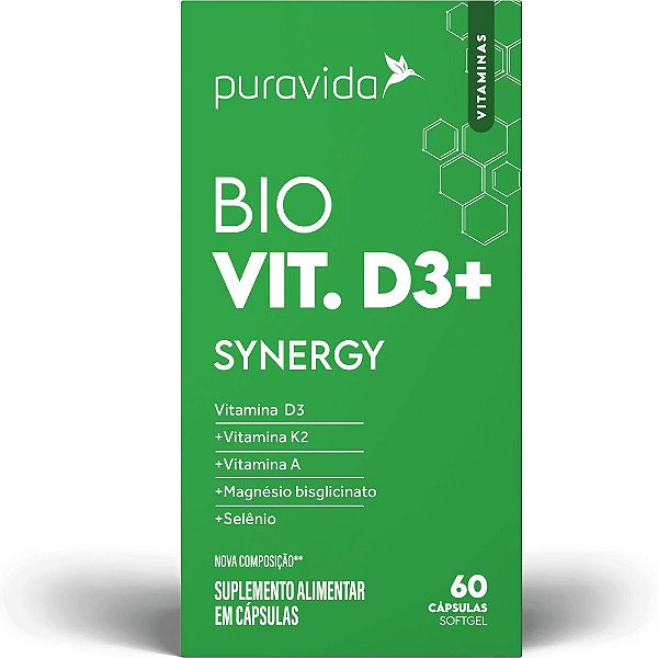 Vitamina D3 Synergy 60 Capsulas - PuraVida