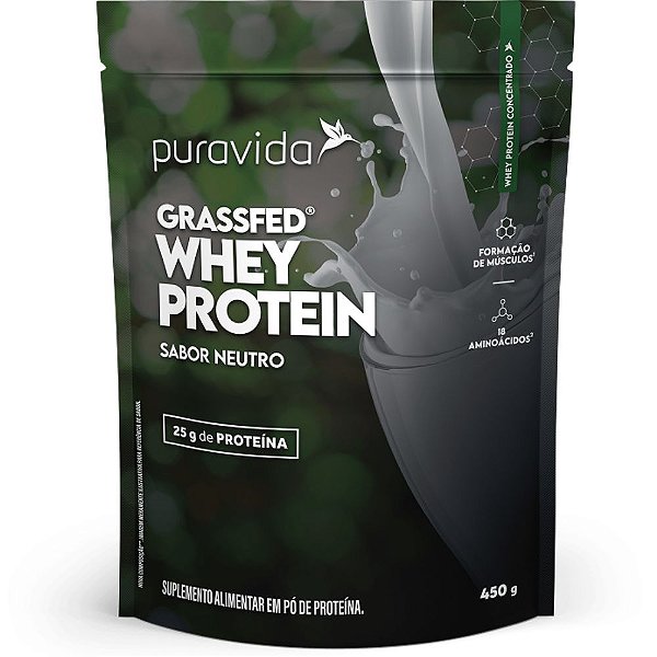 Whey Protein Grassfed Neutro 450g - PuraVida