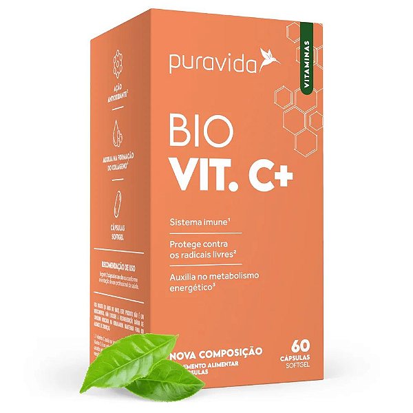 Bio Vit C+ Vitamina C 60 Caps Softgel - PuraVida