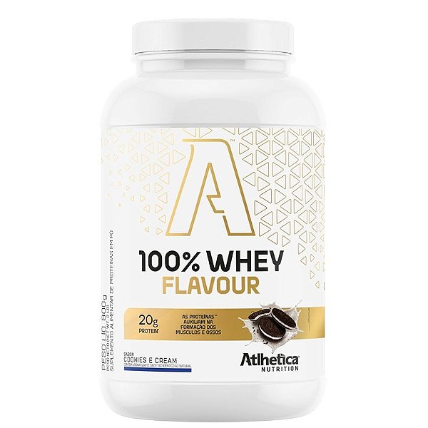 Whey Flavour 100% Concentrado 900g Cookies Cream - Atlhetica