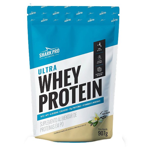 Ultra Whey Protein Baunilha Refil 907g - Shark Pro