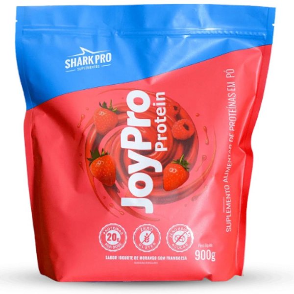 Whey Protein JoyPro Iogurte Morango Refil 900g - Shark Pro