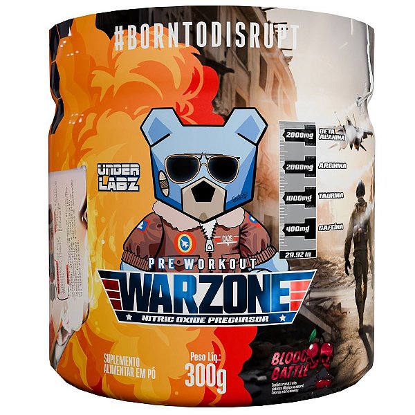 Warzone Pre Workout Blood Battle 300g - Under Labz