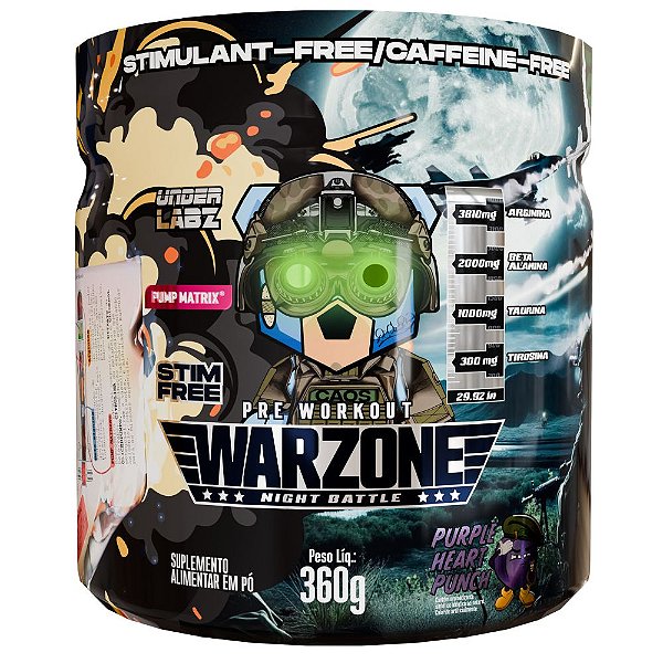Warzone Night Battle Purple Heart Punch 360g - Under Labz