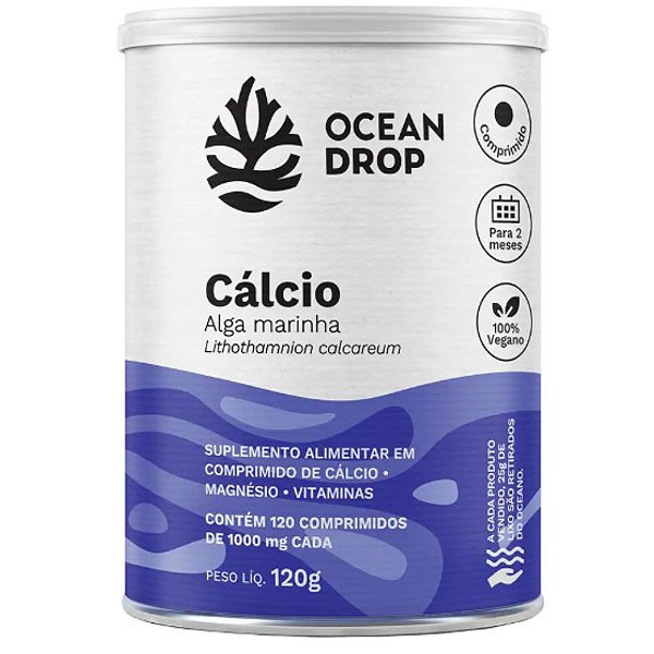 Calcio Alga 1000mg 120 Comprimidos - Ocean Drop
