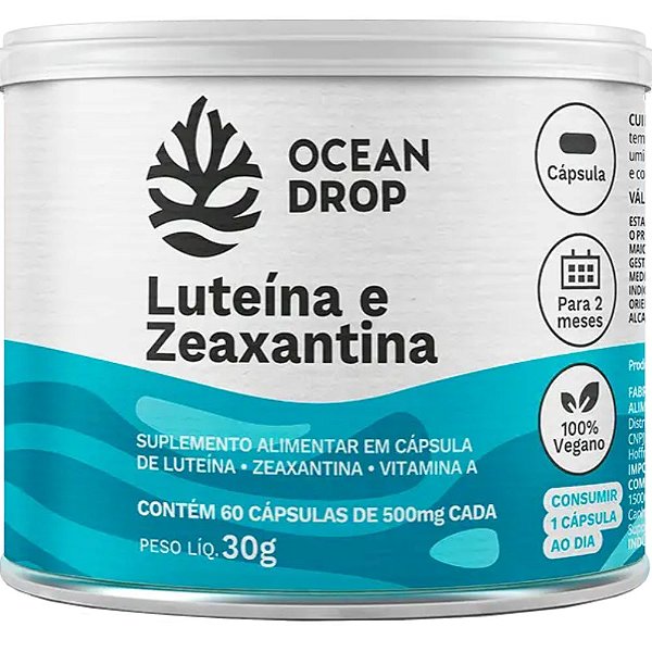 Luteina Zeaxantina 500mg 60 Capsulas - Ocean Drop
