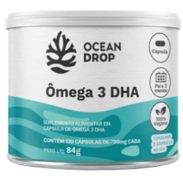 Omega 3 DHA 700 Mg 120 Capsulas - Ocean Drop
