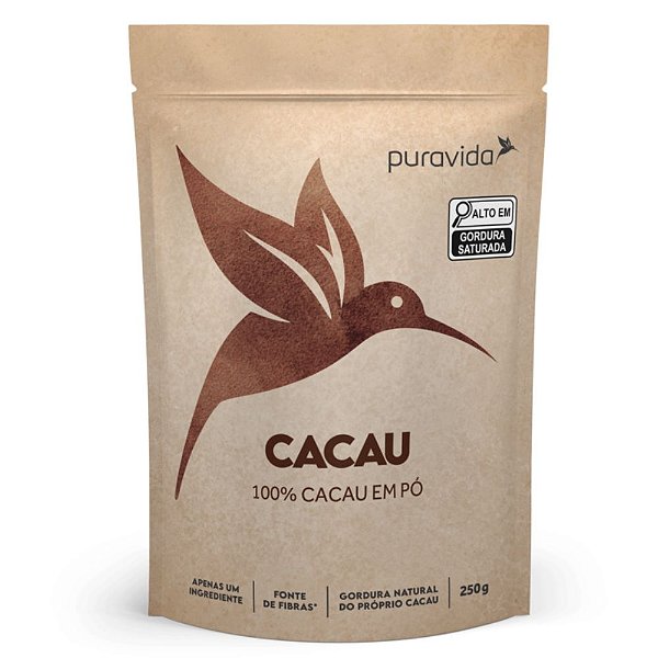 Cacau Po Premium 100% Cacau 250g - PuraVida
