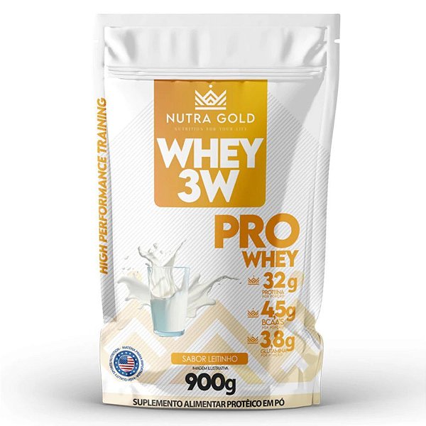 Nutra Whey Pro 3w Leitinho 900g - Nutra Gold