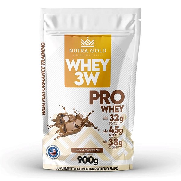 Nutra Whey Pro 3w Chocolate 900g Refil - Nutra Gold