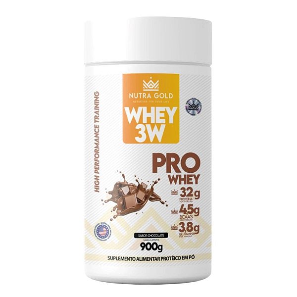 Nutra Whey Pro 3w Chocolate 900g Pote - Nutra Gold