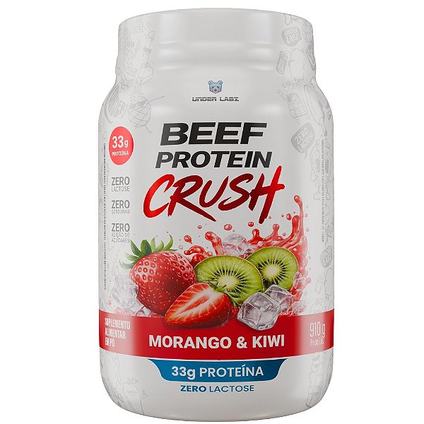 Beef Protein Crush Morango Kiwi 910g - Under Labz