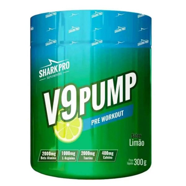 Pre Treino V9 Pump 300g Refrigerante Limao - Shark Pro