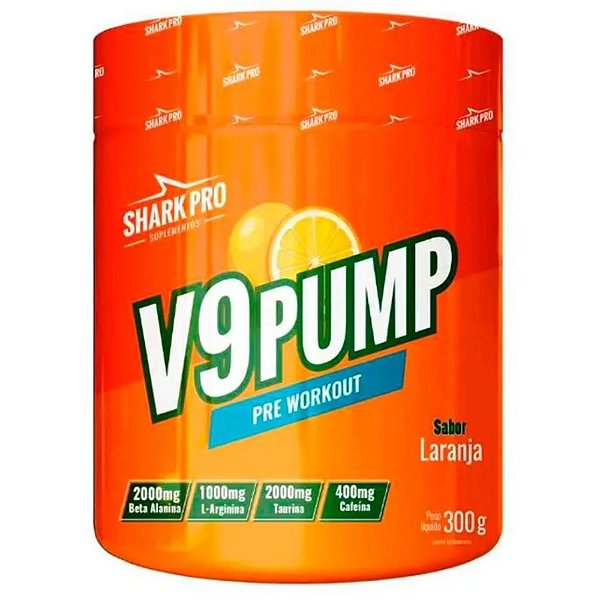 Pre Treino V9 Pump 300g Refrigerante Laranja - Shark Pro