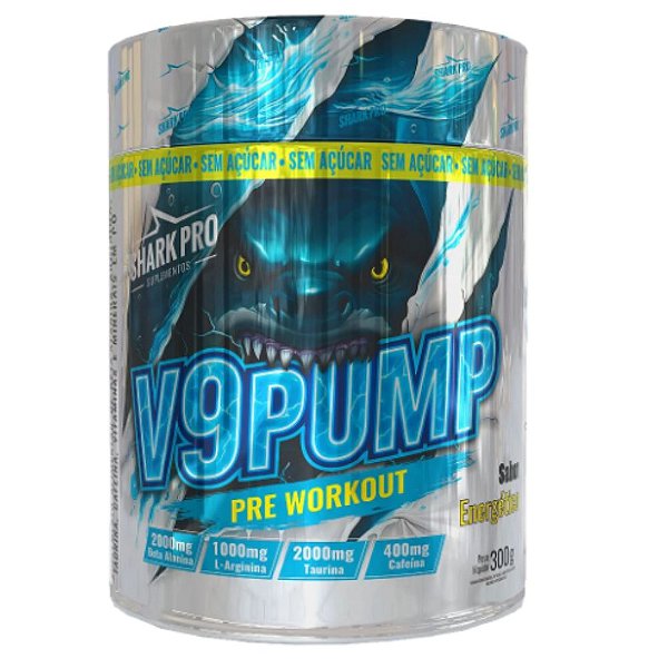 Pre Treino V9 Pump 300g Energetico - Shark Pro