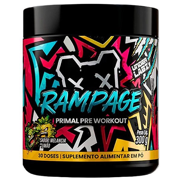 Rampage Pre Treino Melancia Limao 300g - Under Labz
