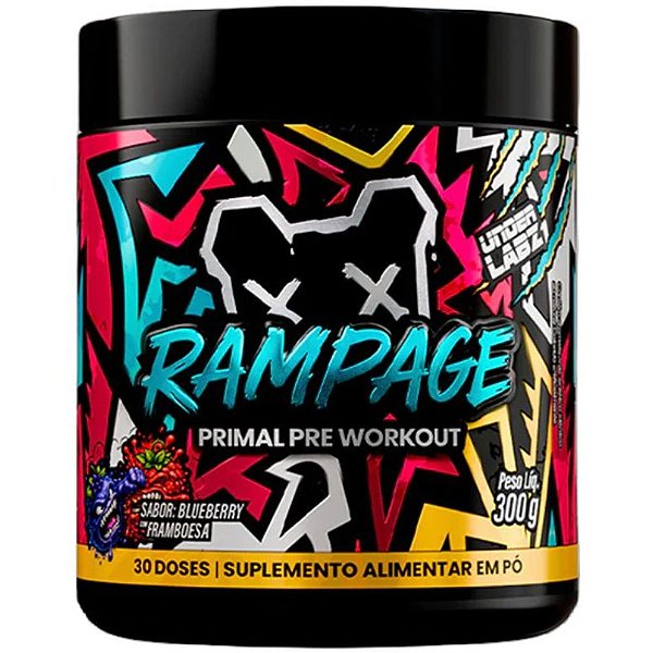 Rampage Pre Treino Blueberry Framboesa 300g - Under Labz