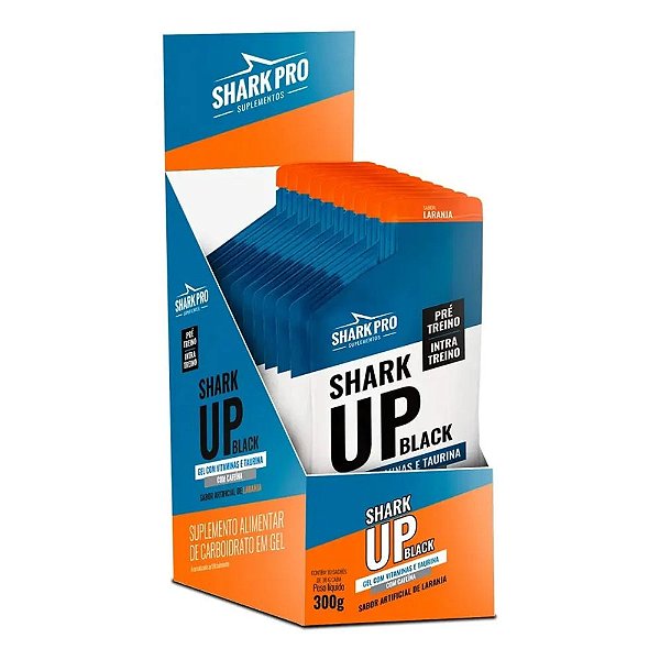 Shark Up Black Gel Laranja 10 Un - Shark Pro