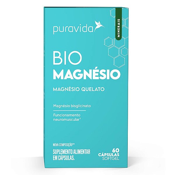 Bio Magnesio Quelato 60 Capsulas - PuraVida