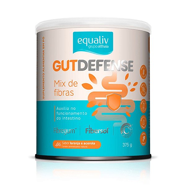 Gut Defense Fibregum Fibersol Laranja Acerola 375g - Equaliv