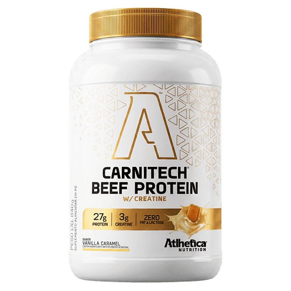 Carnitech Beef Protein Vanilla Caramel 840g - Atlhetica