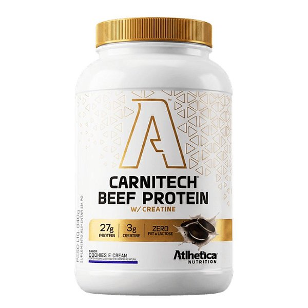 Carnitech Beef Protein Cookies and Cream 840g - Atlhetica