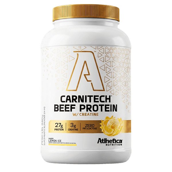 Carnitech Beef Protein Lemon Ice 840g - Atlhetica