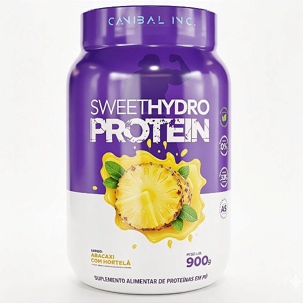 Sweet Hydro Protein Abacaxi Hortela 900g - Canibal