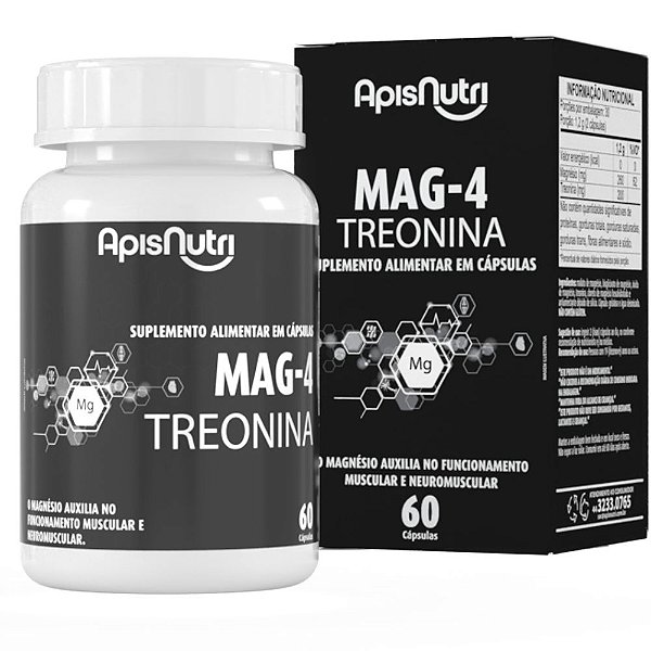 Mag 4 Treonina 780Mg 60Caps - ApisNutri
