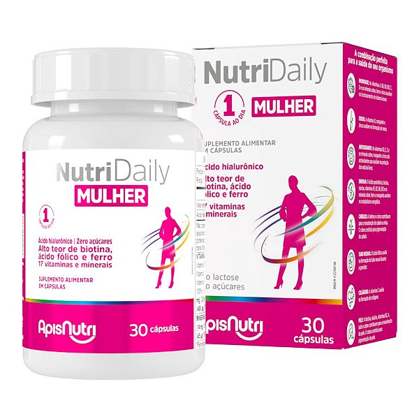 Nutri Daily Polivitaminico Mulher 550Mg 30Caps - ApisNutri