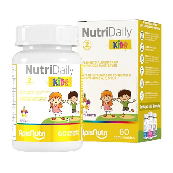 Nutri Daily Kids 550Mg 60Tabs Tutti Fruti - ApisNutri