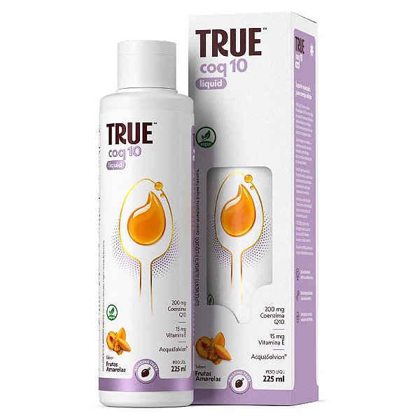 True COQ10 Liquid Frutas Amarelas 225Ml - True Source