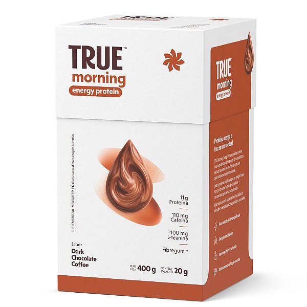 True Morning Energy Protein Dark Chocolate 20 Sache - True