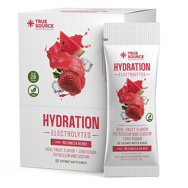 Hydration Eletrolitos Melancia Berry 20Un - True Source
