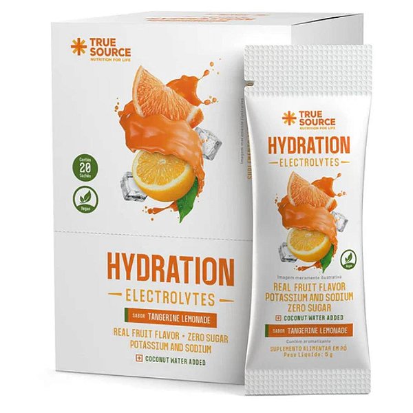 Hydration Eletrolitos Tangerine Lemonade 20Un - True Source