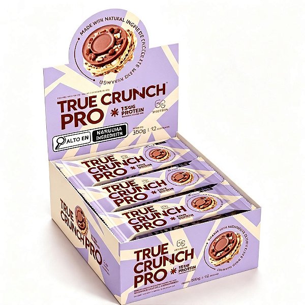 True Crunch Pro Chocolate Meio Amargo 12Un - True Source