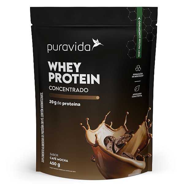 Whey Protein Concentrado Cafe Mocha 450g - PuraVida