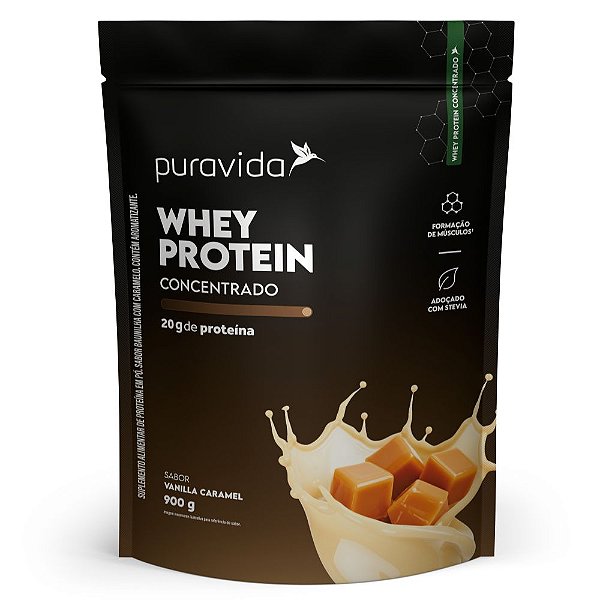 Whey Protein Concentrado Vanilla Caramel  900g - PuraVida