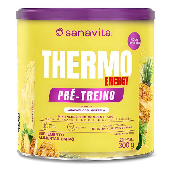 Pre Treino Thermo Energy Abacaxi 300g - Sanavita