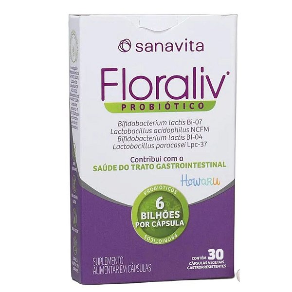 Floraliv Probiotico 30 Caps - Sanavita