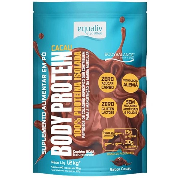 Body Protein Isolado Cacau 1,2Kg - Equaliv