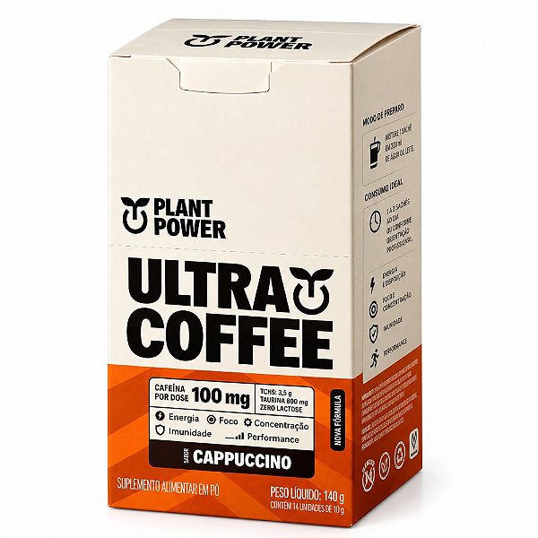 UltraCoffee Cappuccino Sache 14Un - Plant Power